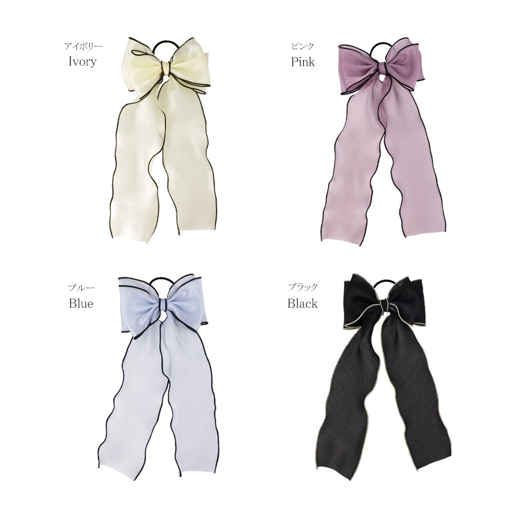 Large Sheer Bow Hair Tie