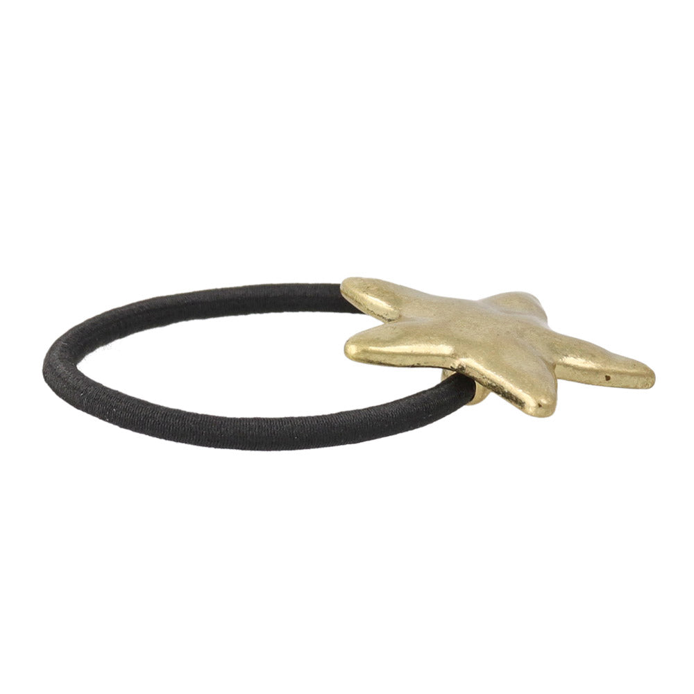 Distressed Metal Star Hair Tie