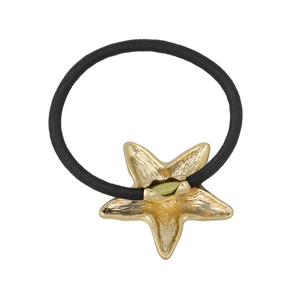 Distressed Metal Star Hair Tie