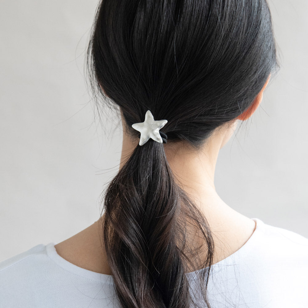 Distressed Metal Star Hair Tie