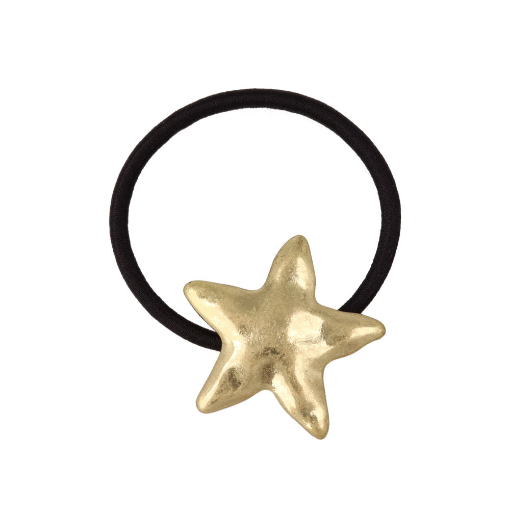 Distressed Metal Star Hair Tie