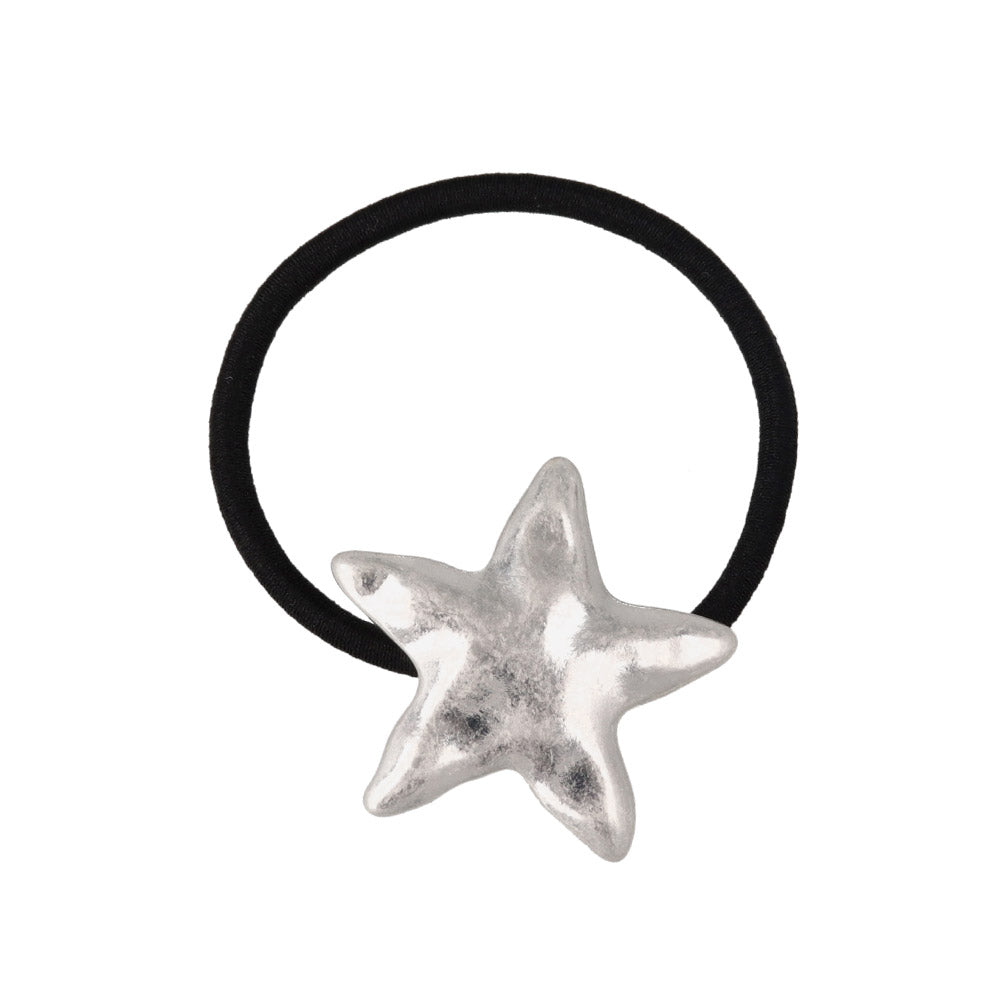 Distressed Metal Star Hair Tie