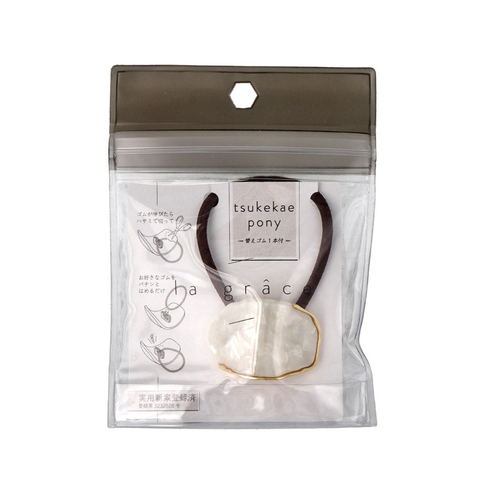 Tsukekae Oval Marble Hair Tie