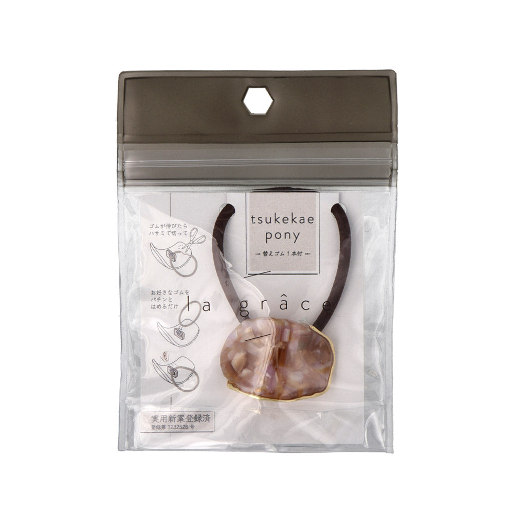 Tsukekae Oval Marble Hair Tie