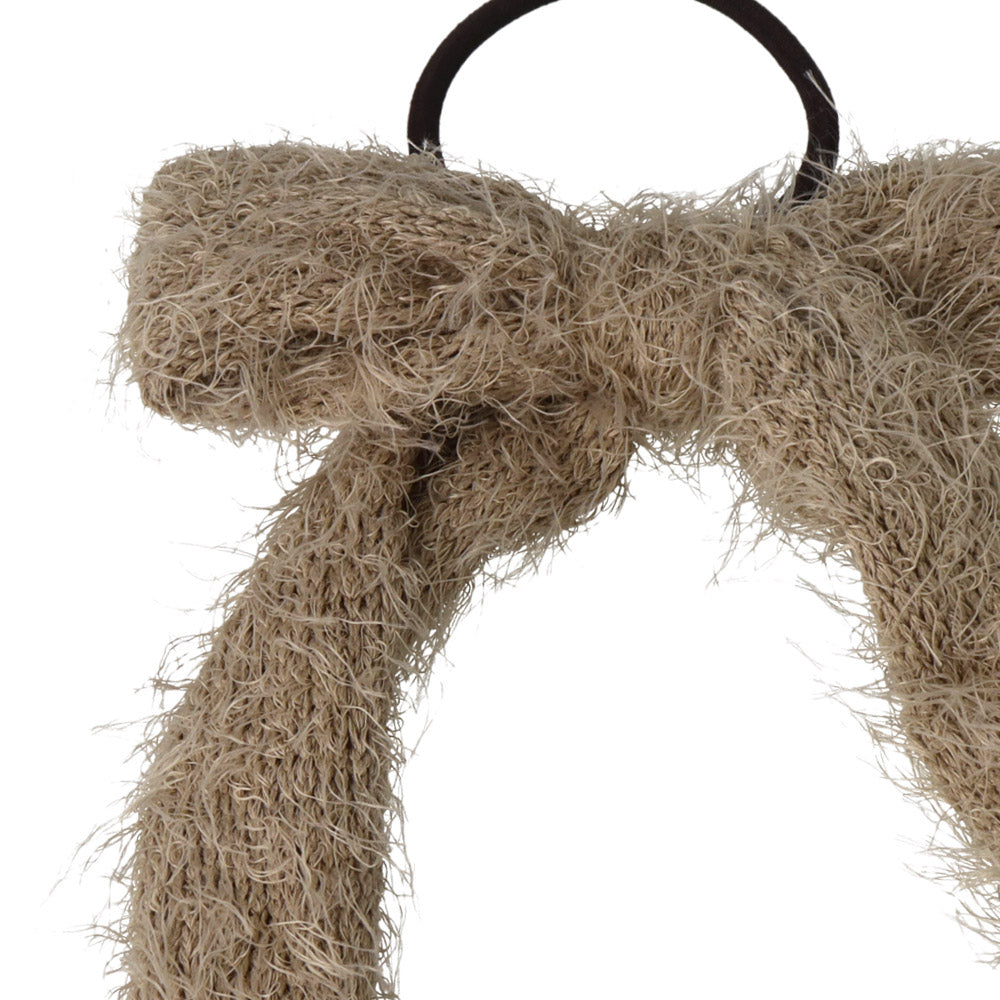 Furry Long Tail Bow Hair Tie