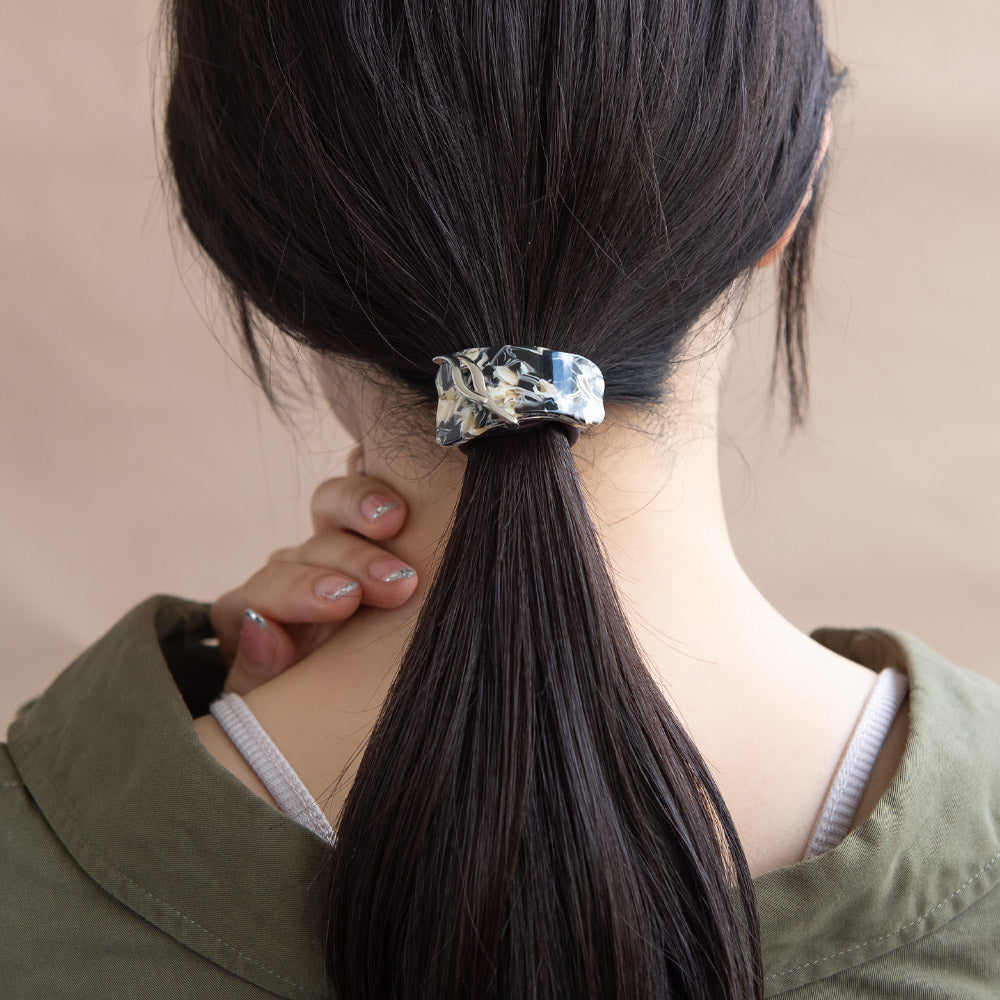 Acetate Marble Ponytail Holder