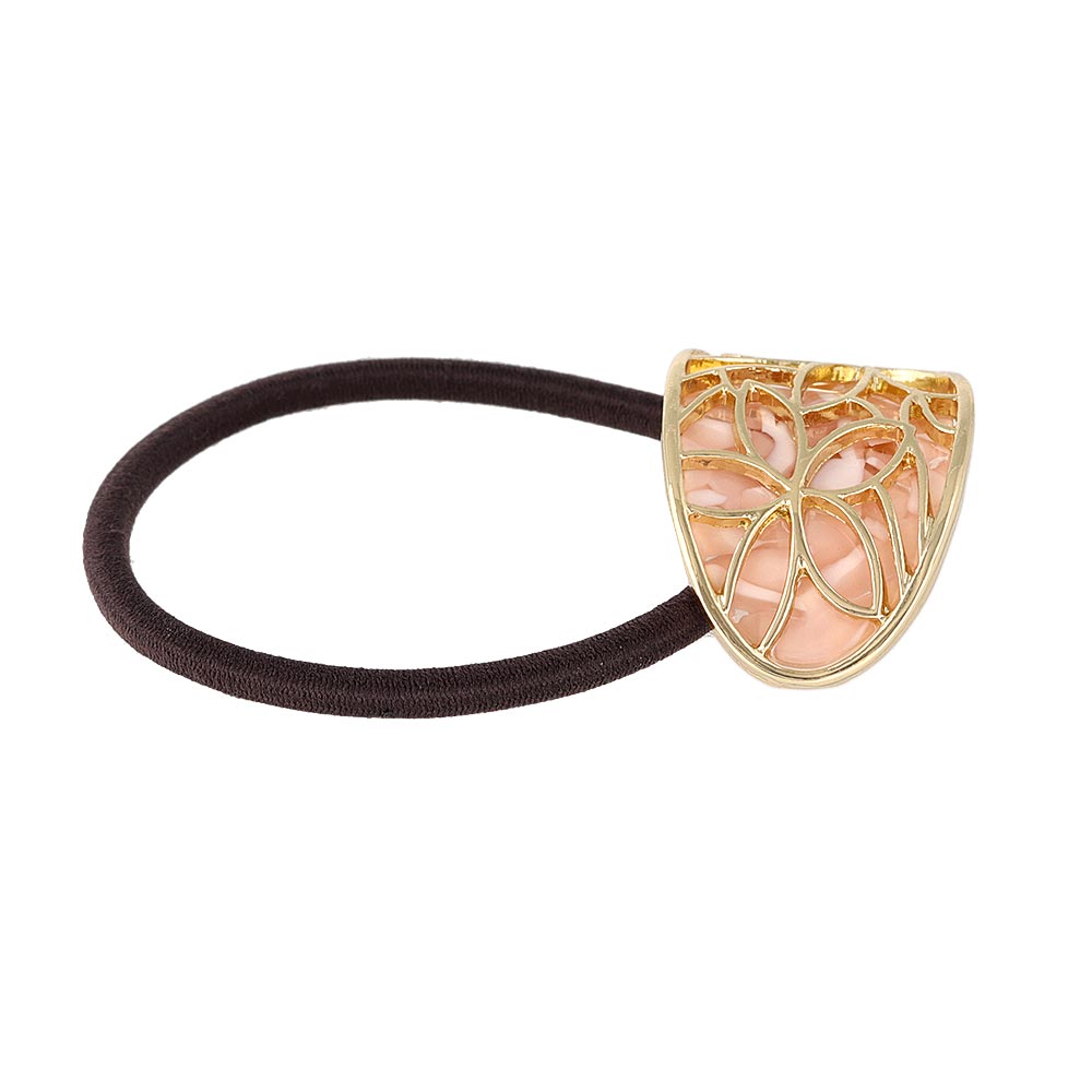 Openwork Flower Ponytail Holder