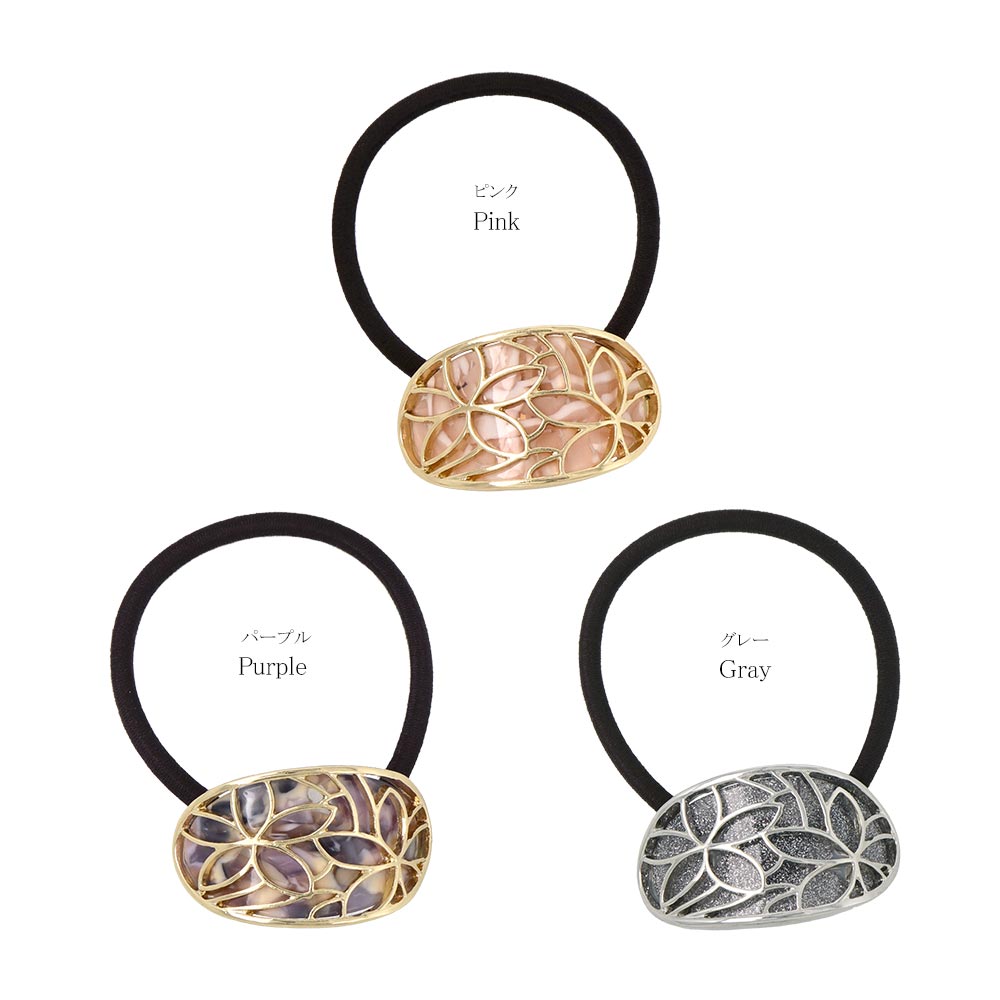 Openwork Flower Ponytail Holder