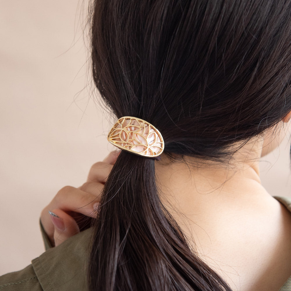 Openwork Flower Ponytail Holder