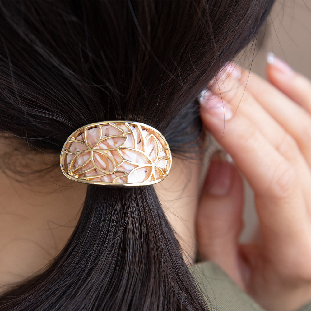 Openwork Flower Ponytail Holder