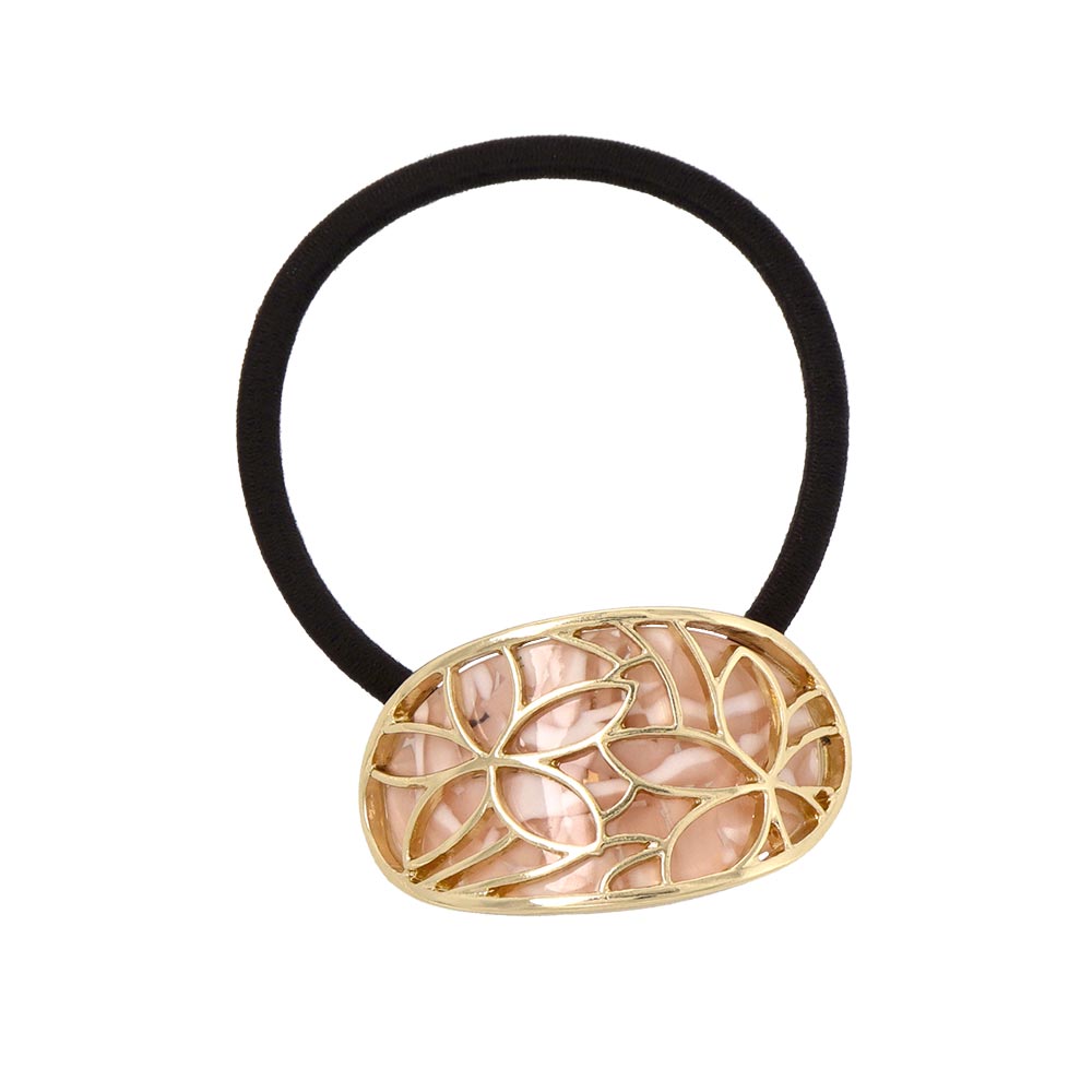Openwork Flower Ponytail Holder