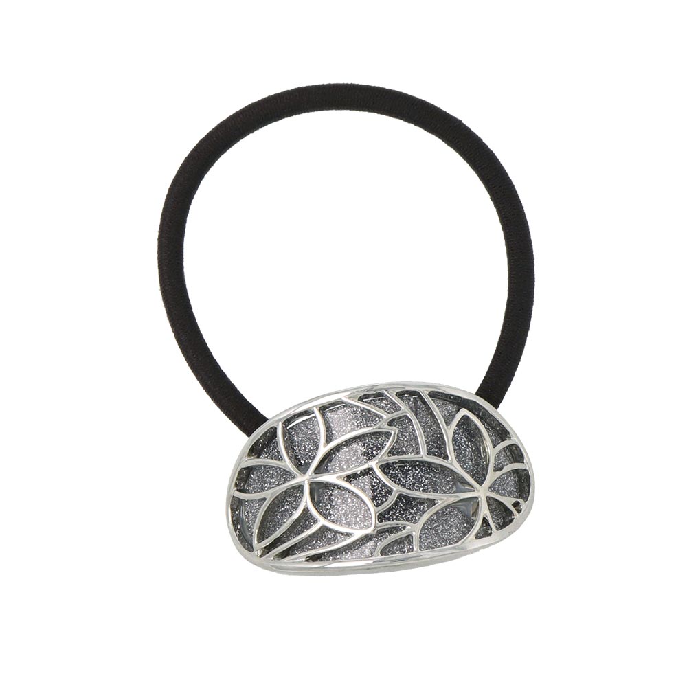 Openwork Flower Ponytail Holder