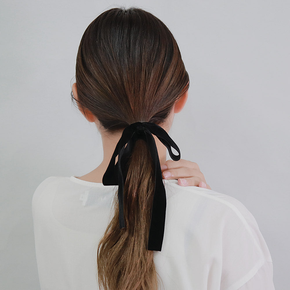 Long Black Velvet Ribbon
