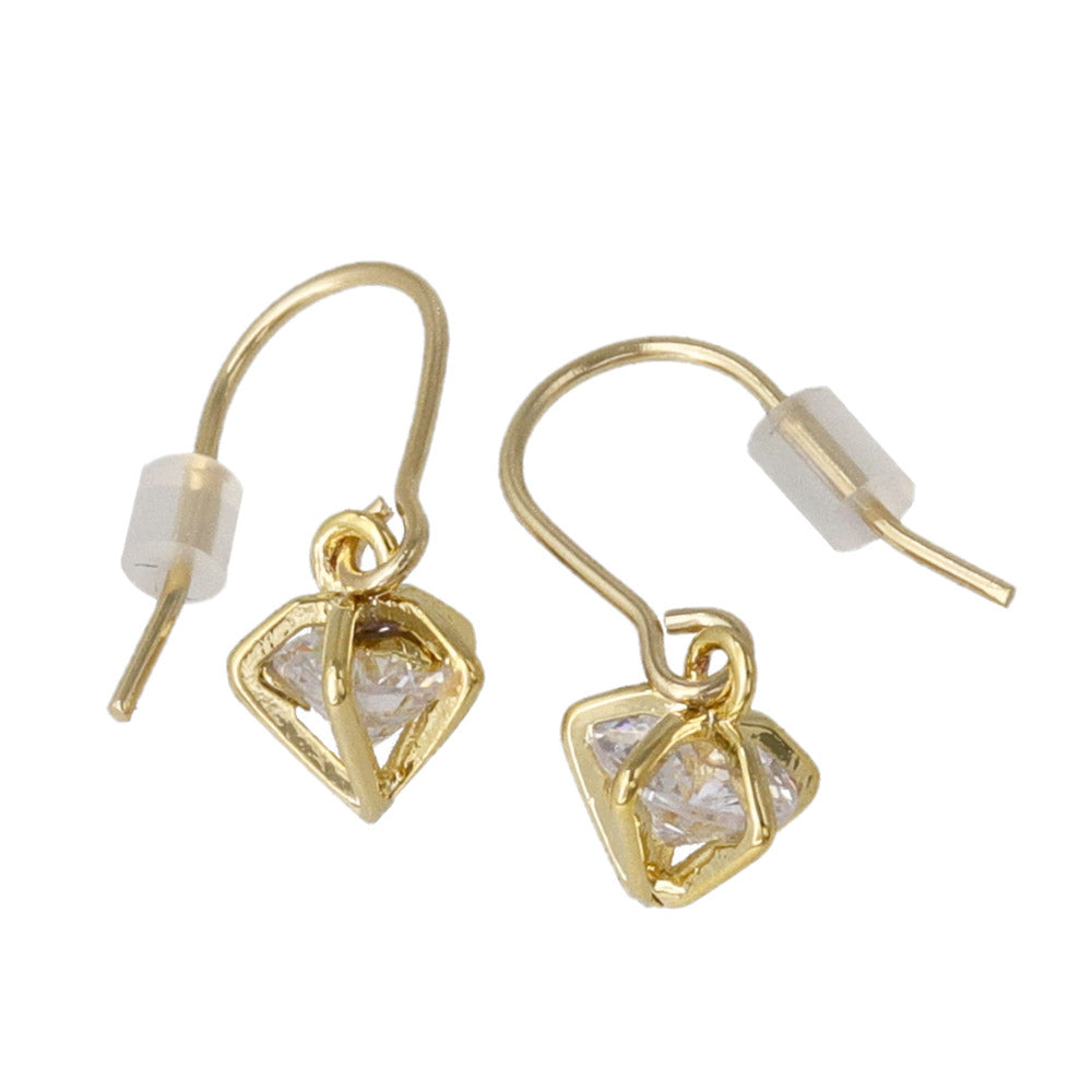 Caged Stone Drop Earrings