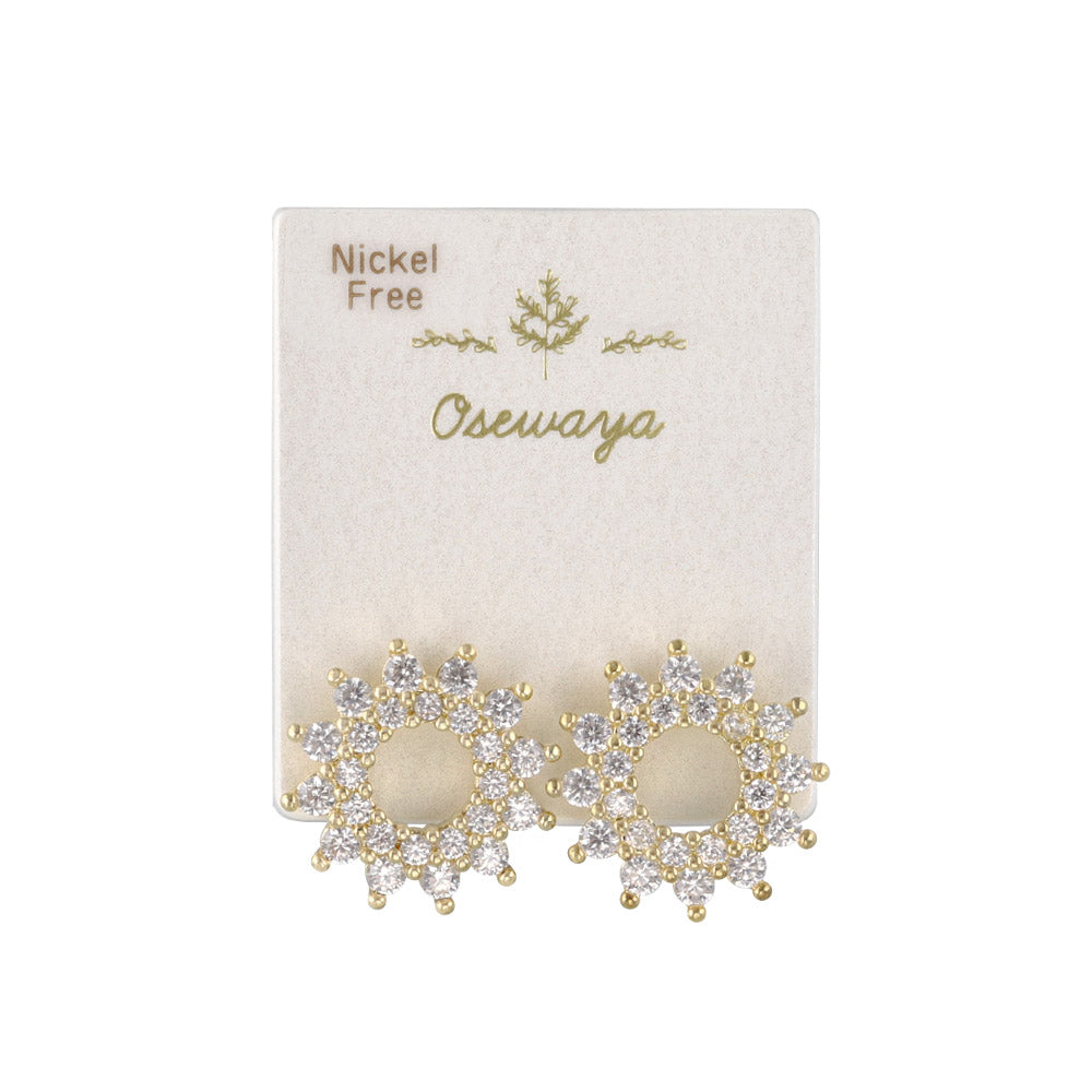 Diamante Sun Stud Earrings