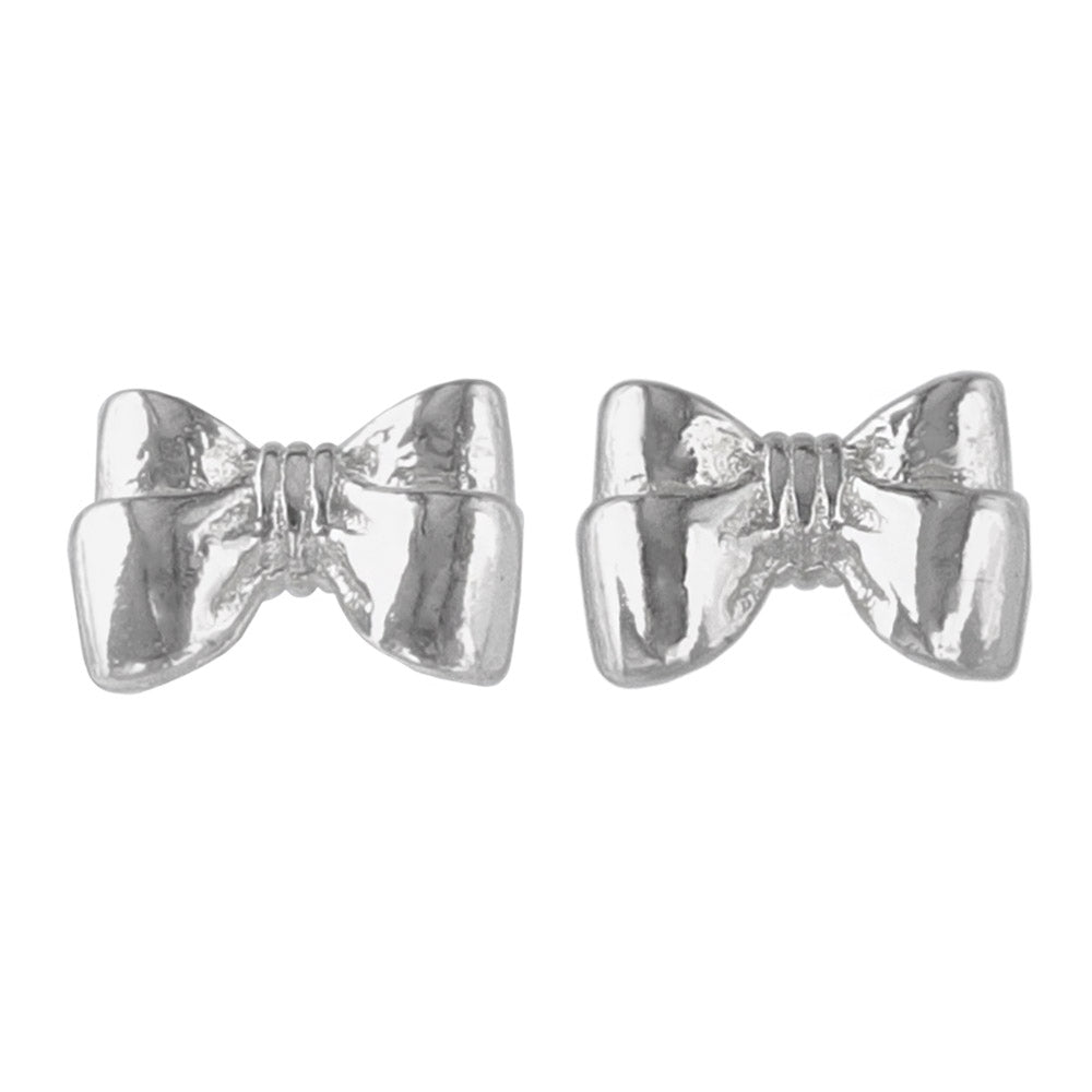 925 Silver Double Bow Studs