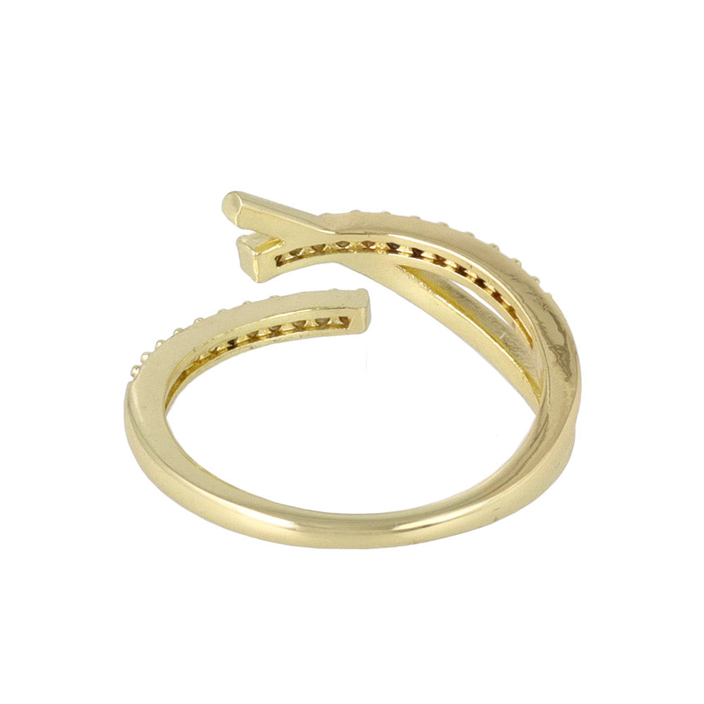 Gemline Cross Open Ring