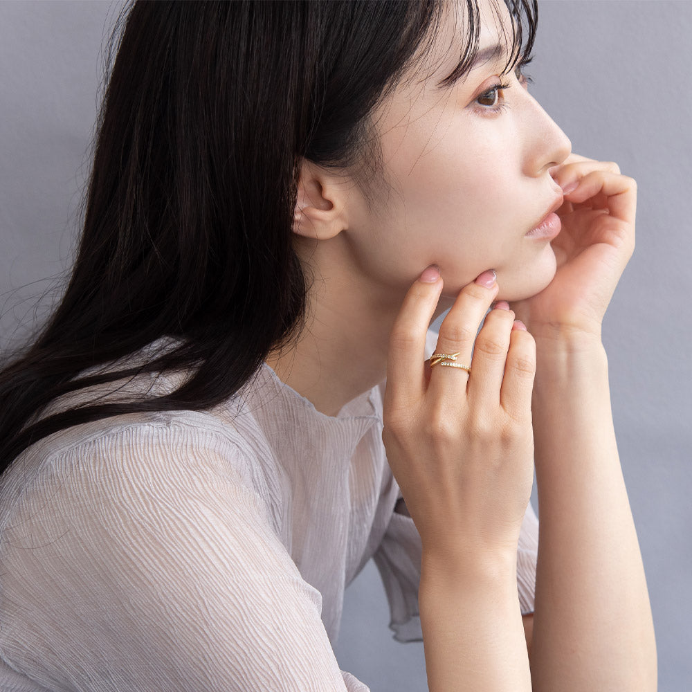 Gemline Cross Open Ring