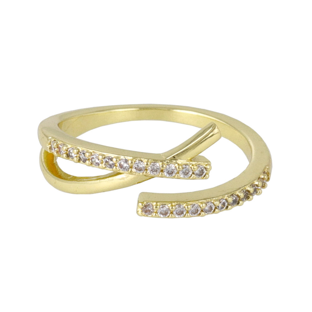Gemline Cross Open Ring