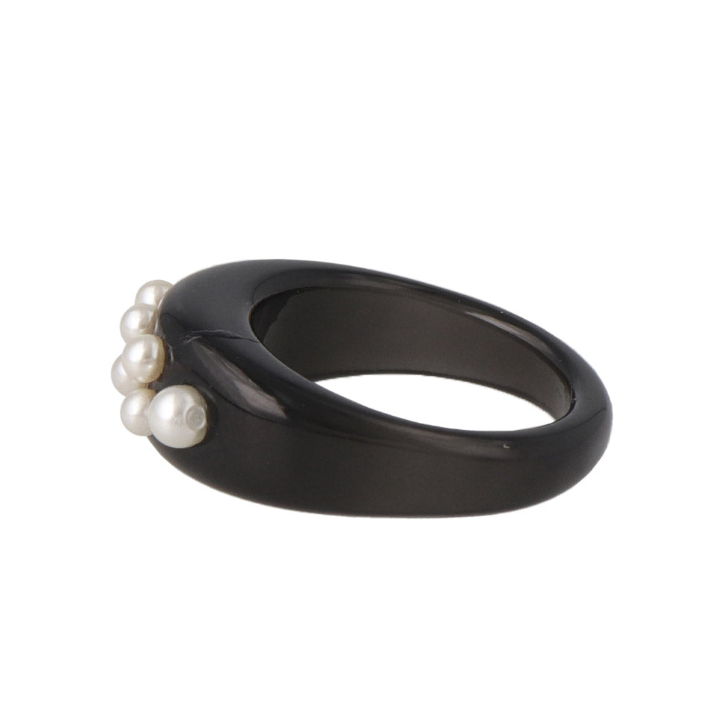 Bubble Pearl Acrylic Band Ring
