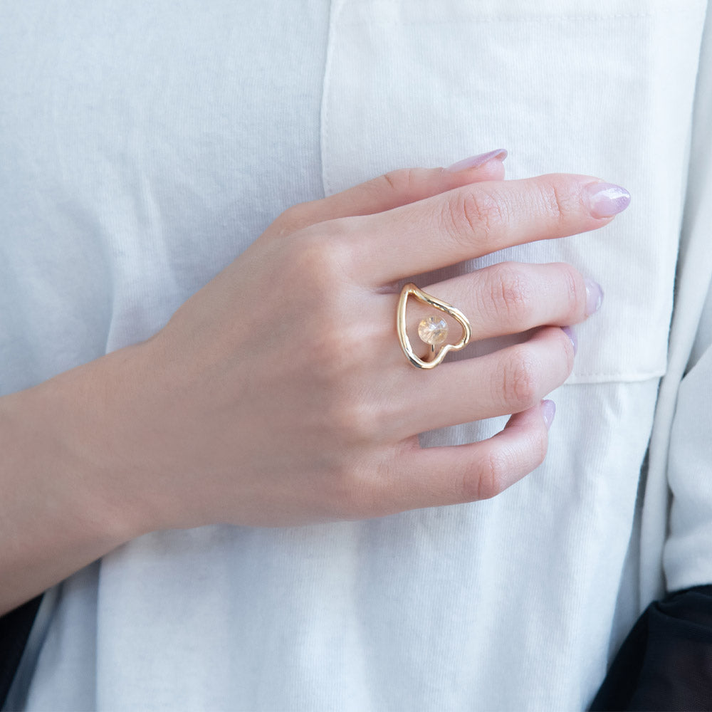 Open Heart Cuff Ring