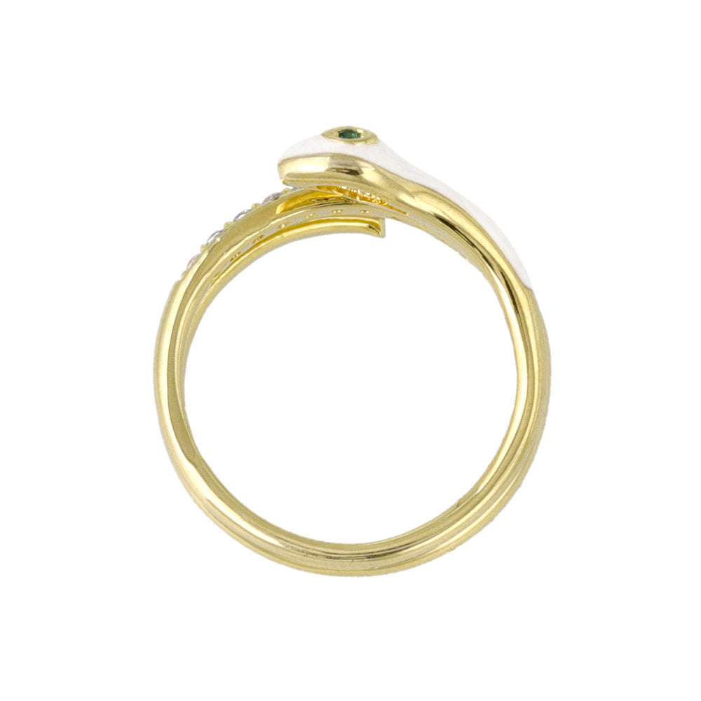 Jeweled Snake Wrap Ring