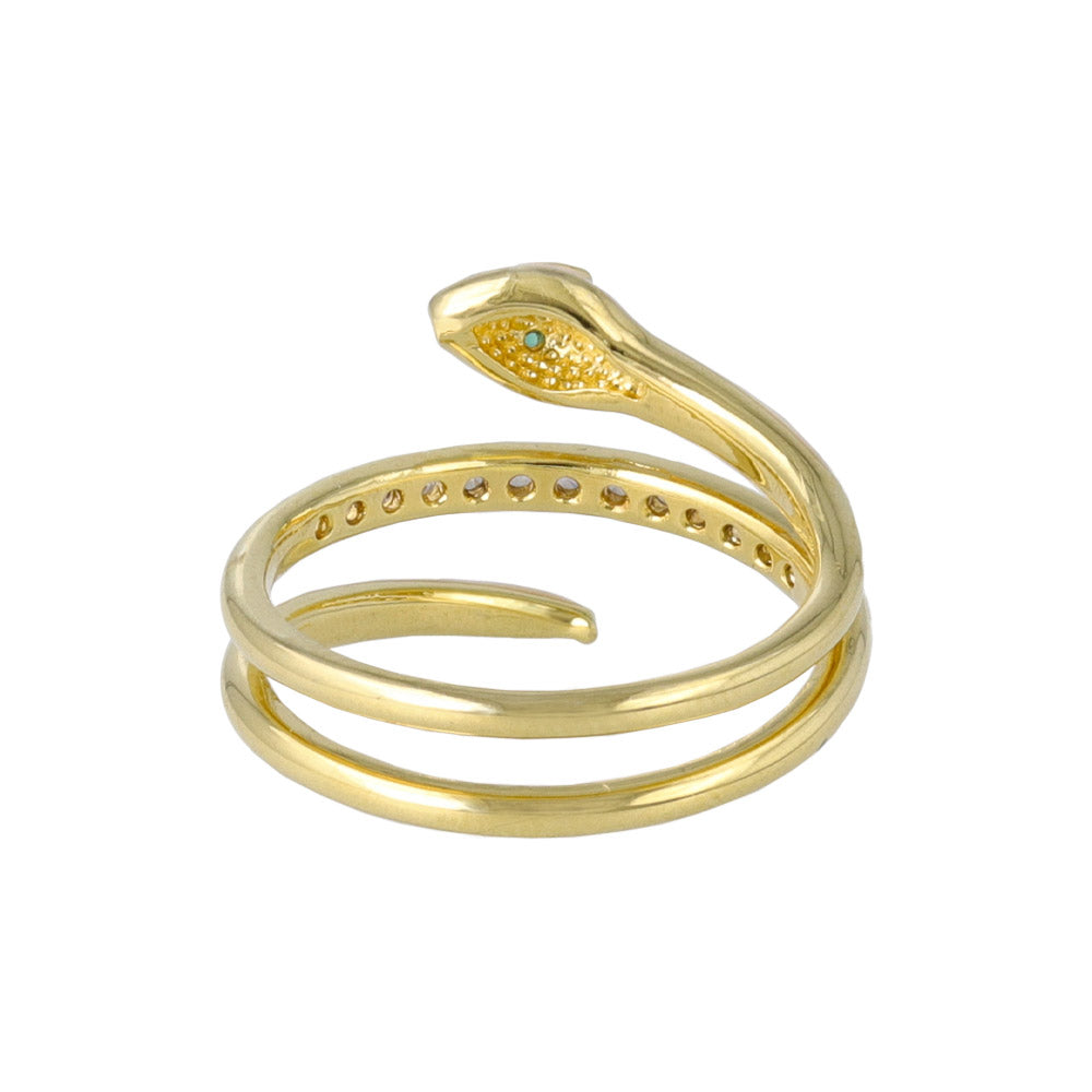 Jeweled Snake Wrap Ring
