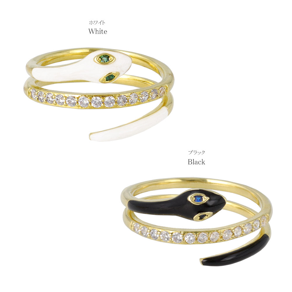 Jeweled Snake Wrap Ring