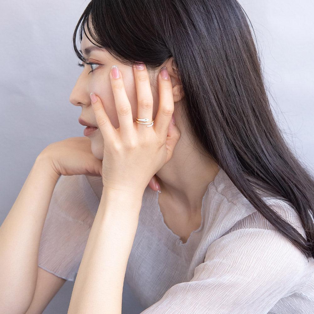 Jeweled Snake Wrap Ring