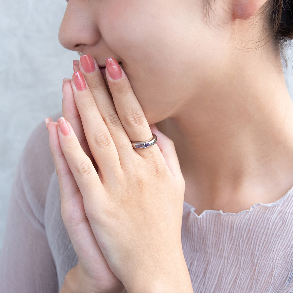 Multi Color Stone Inlaid Ring