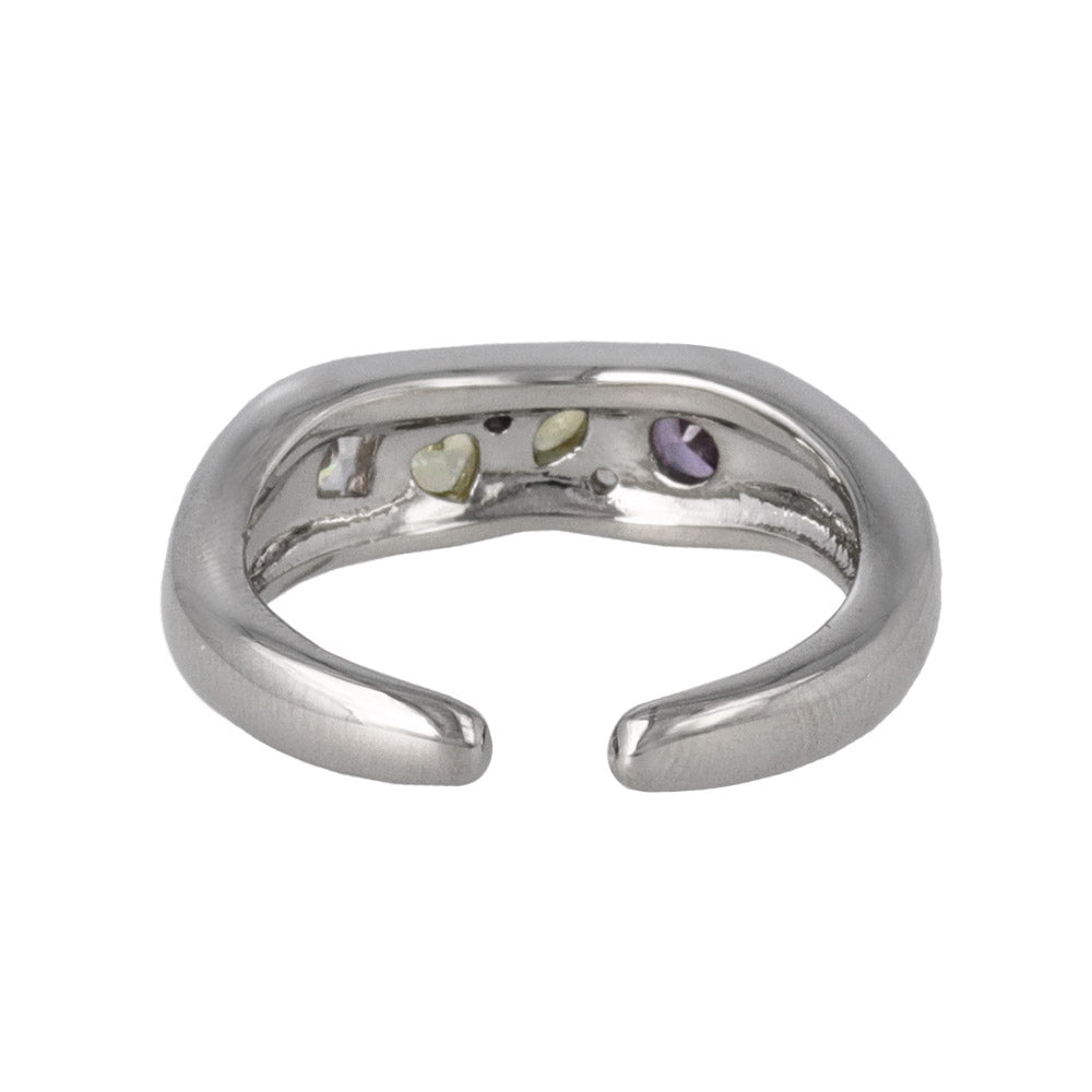 Multi Shape and Color Stone Inlaid Ring