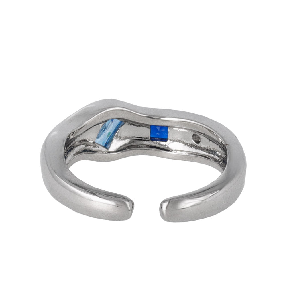 Blue Stone Inlaid Ring