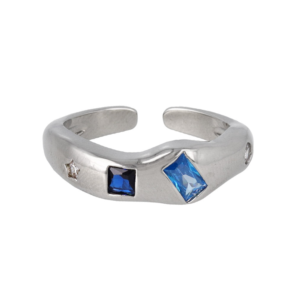 Blue Stone Inlaid Ring