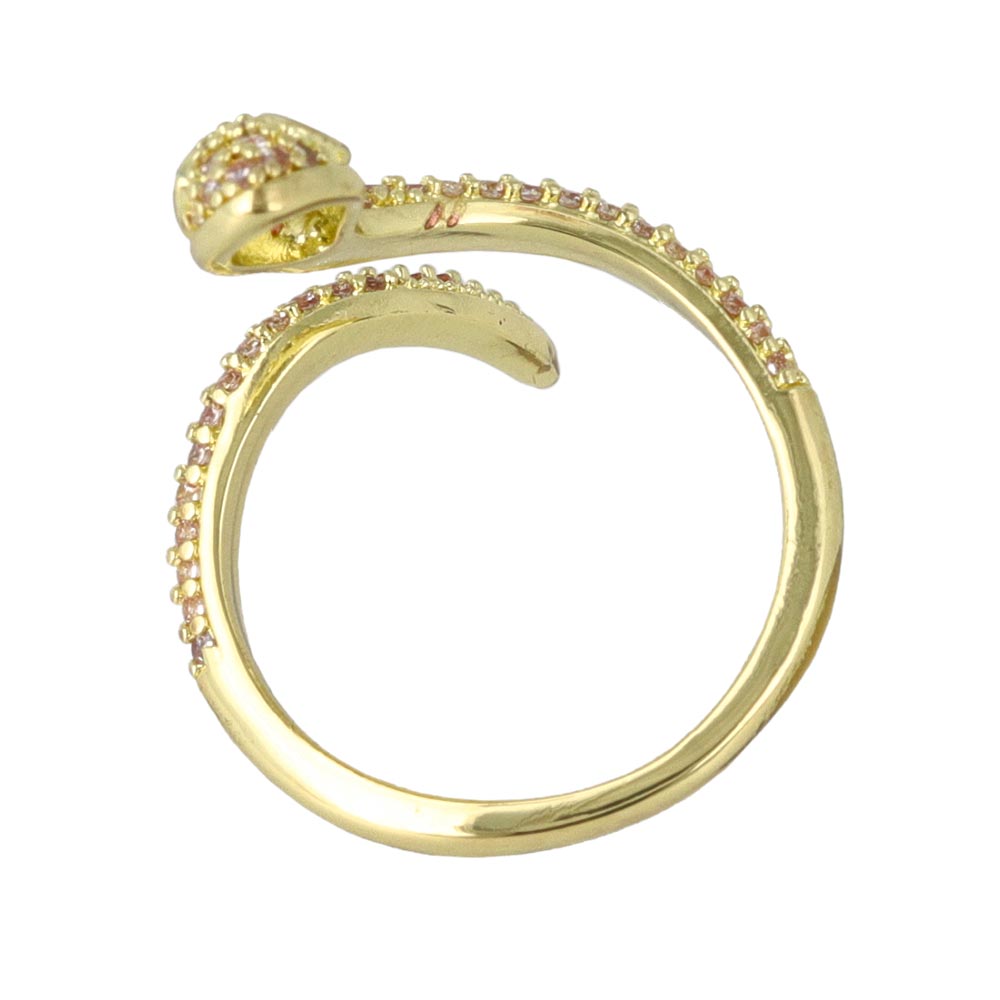 Diamante Snake Wrap Ring