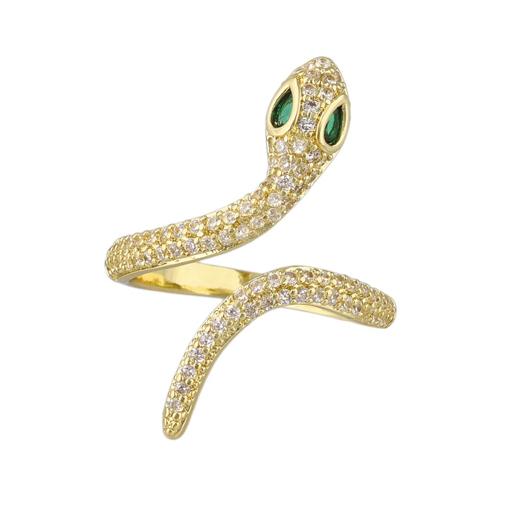 Diamante Snake Wrap Ring