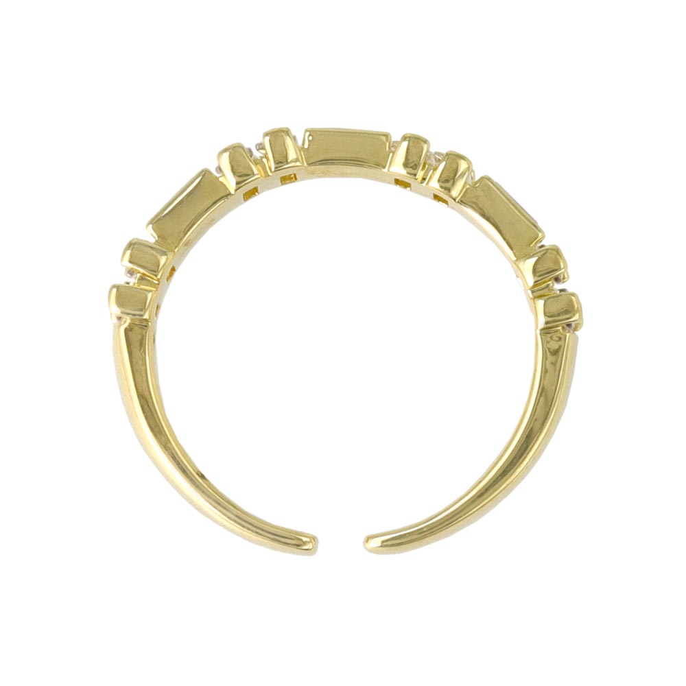 Rectangle Stone Open Ring