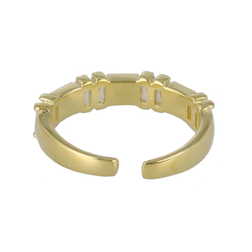 Rectangle Stone Open Ring