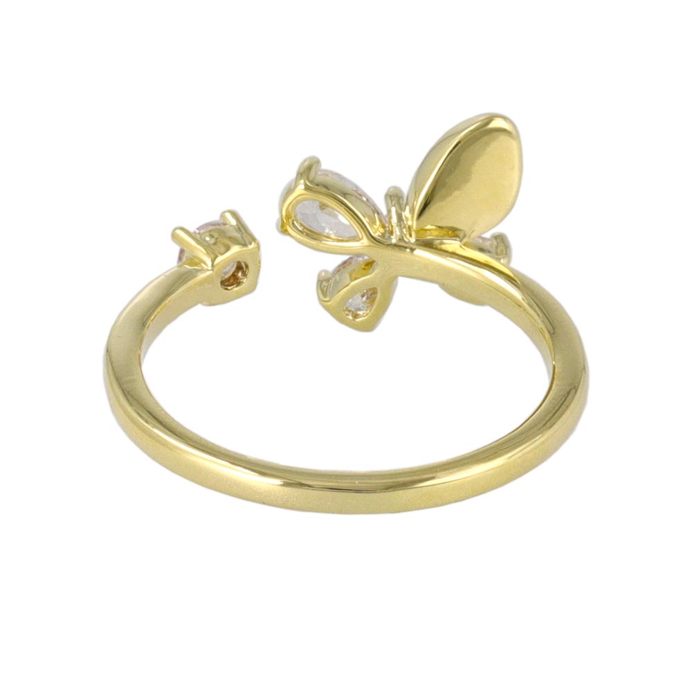 Cubic Zirconia Butterfly Open Ring