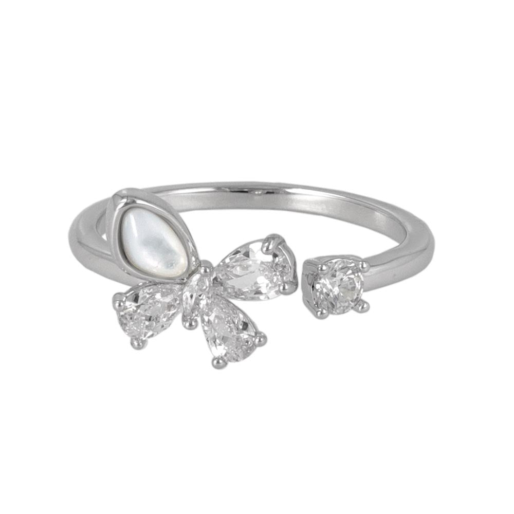 Cubic Zirconia Butterfly Open Ring