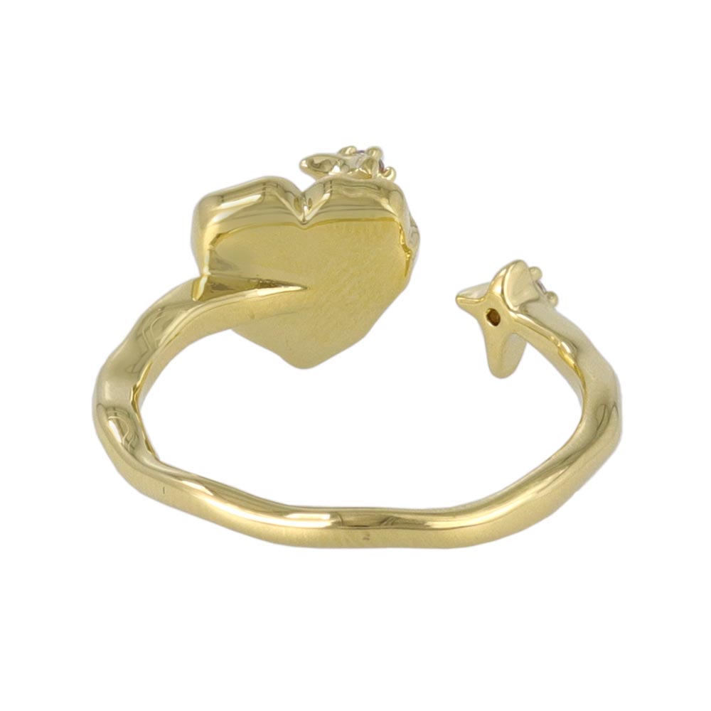 Heart and Star Cuff Ring