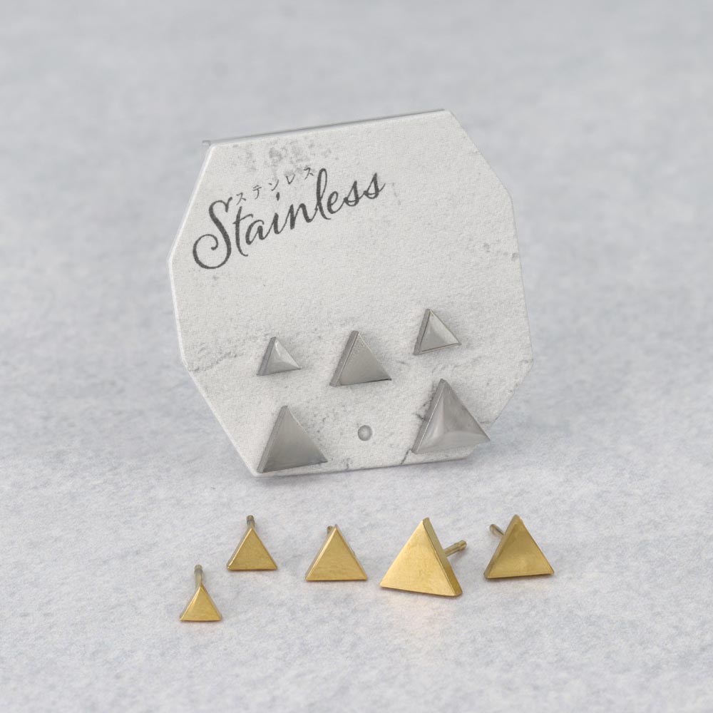 Triangle Stud Earring Set