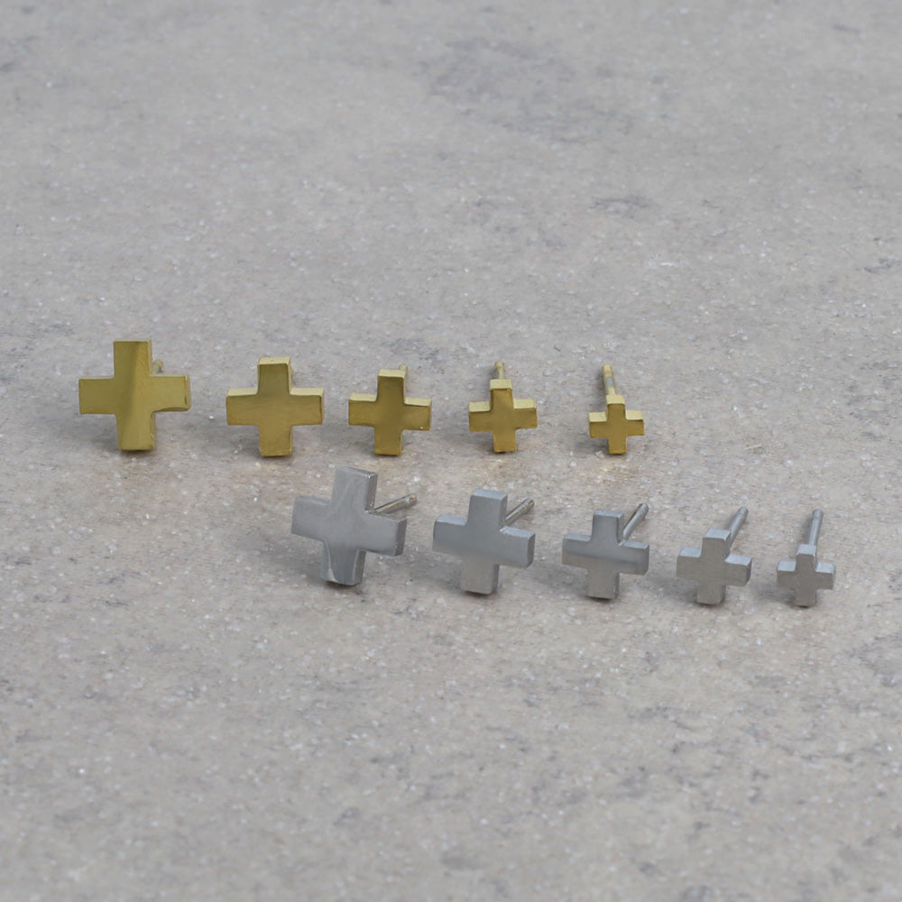 Cross Stud Earring Set - osewaya