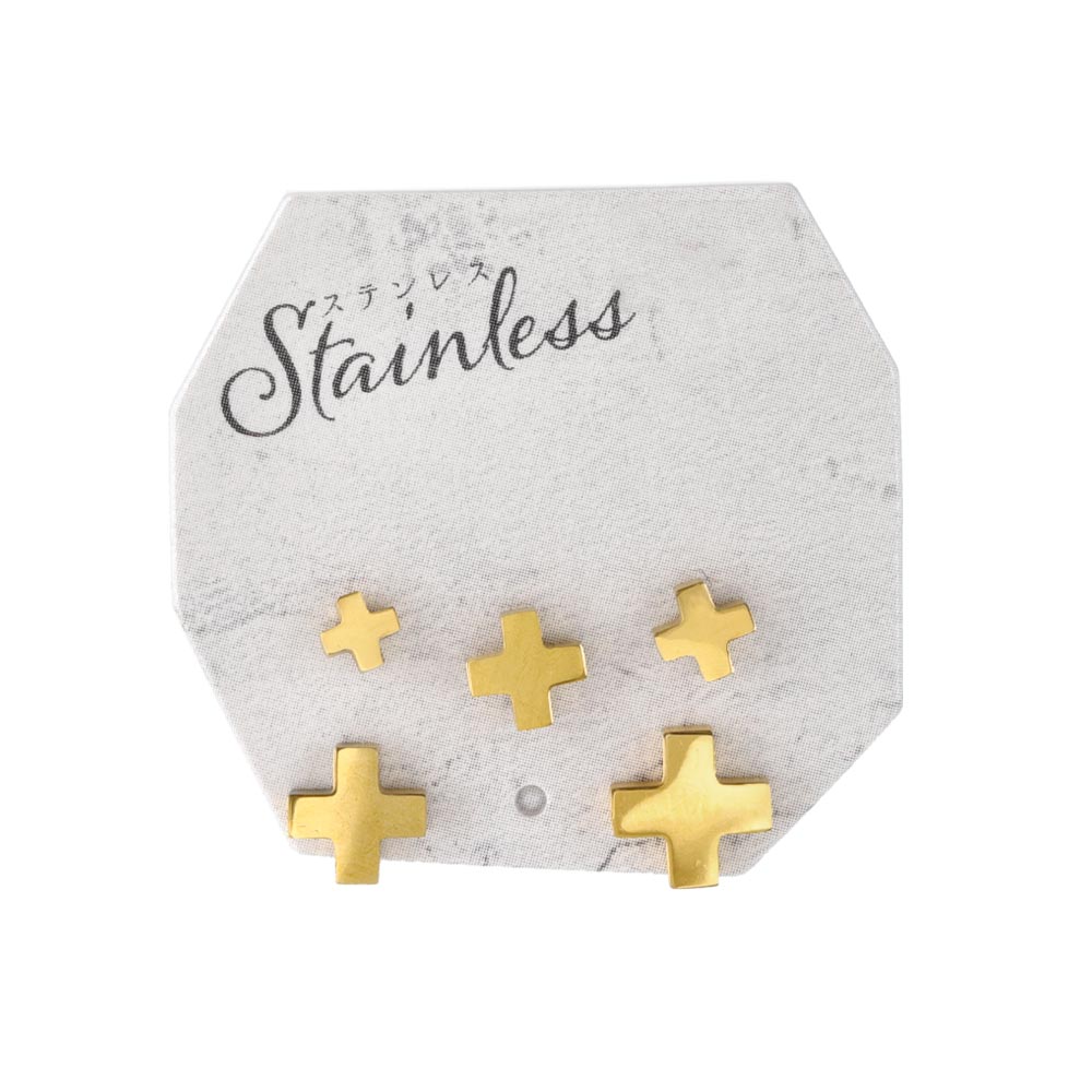 Cross Stud Earring Set