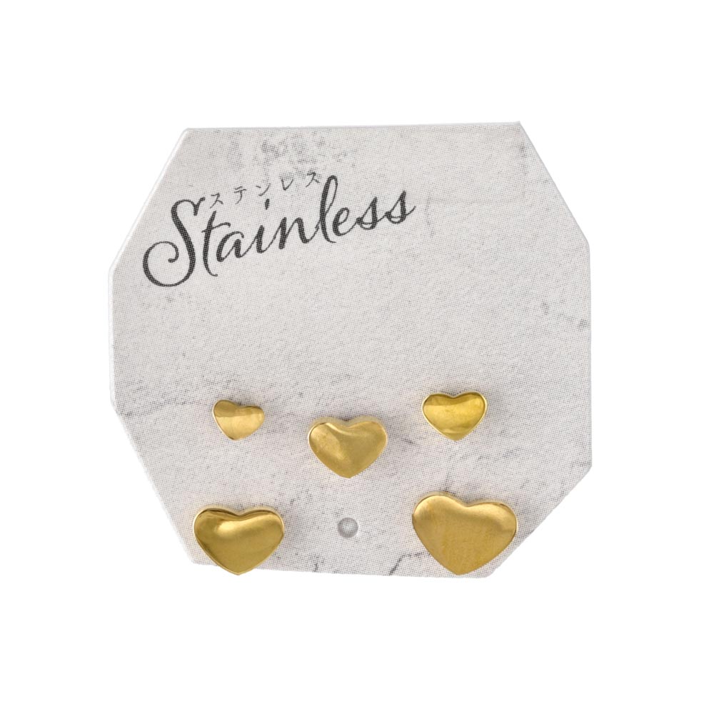 Heart Stud Earring Set