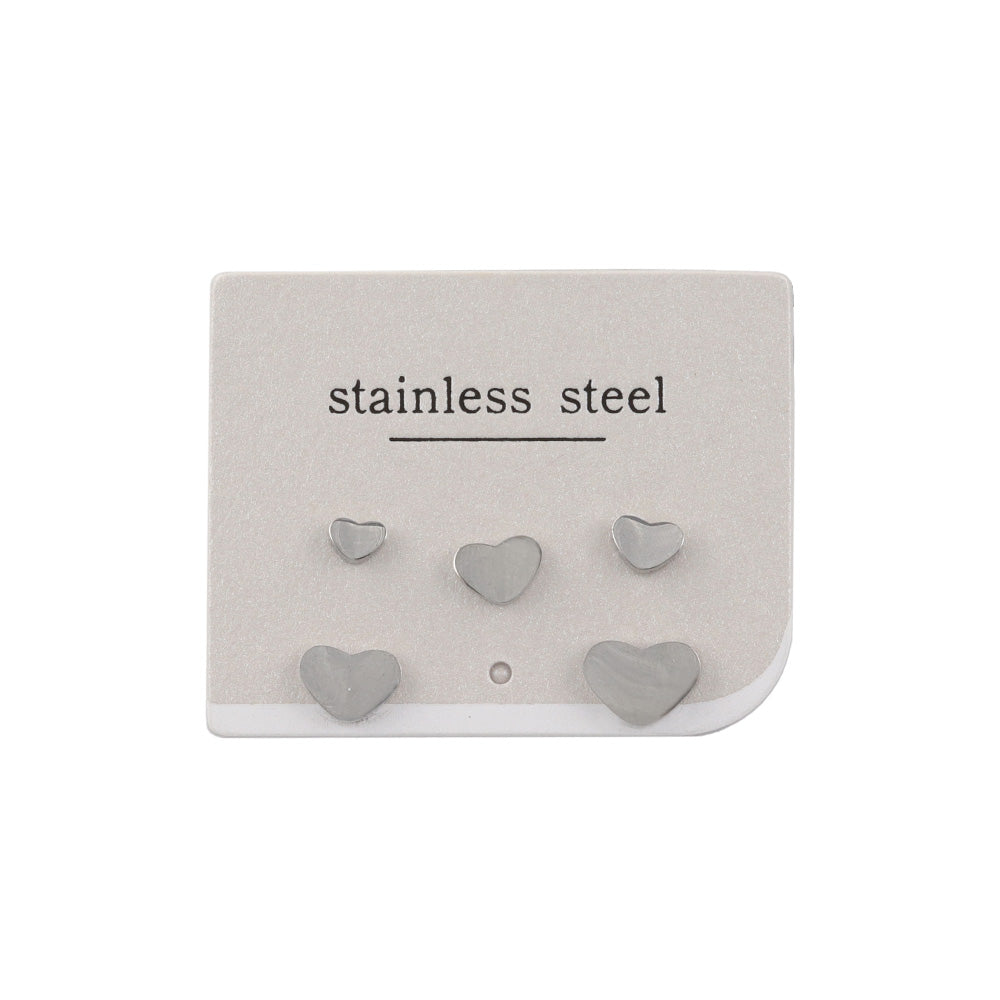 Heart Stud Earring Set