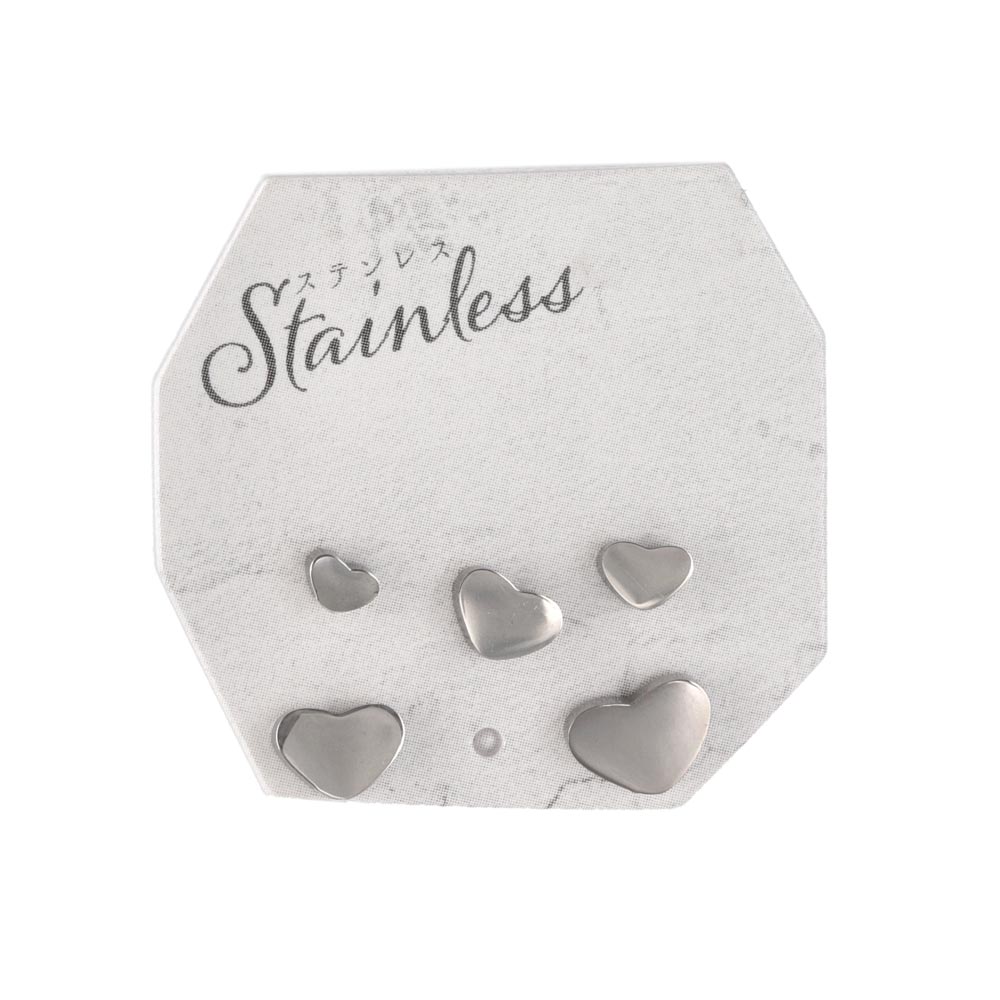 Heart Stud Earring Set