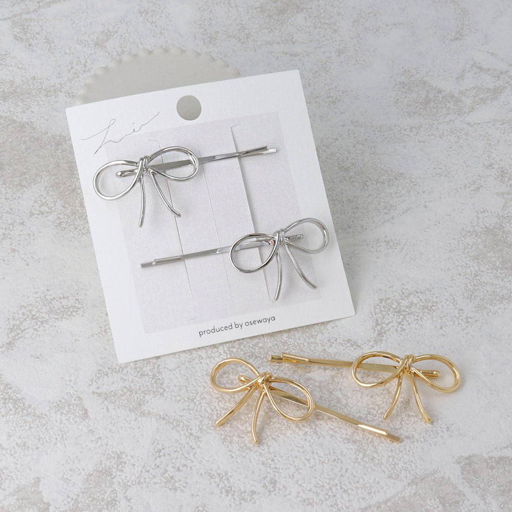 Metal Bow Hairpin Set