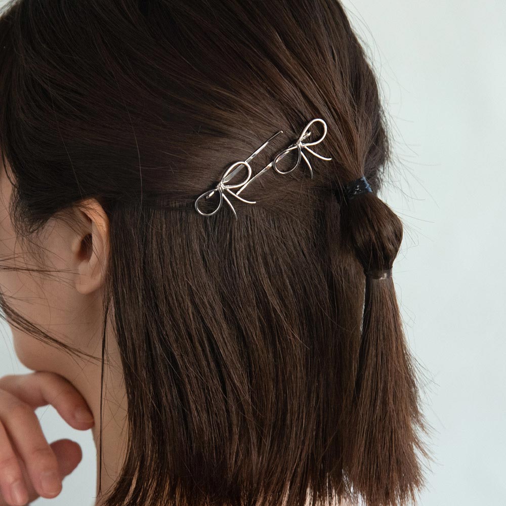 Metal Bow Hairpin Set