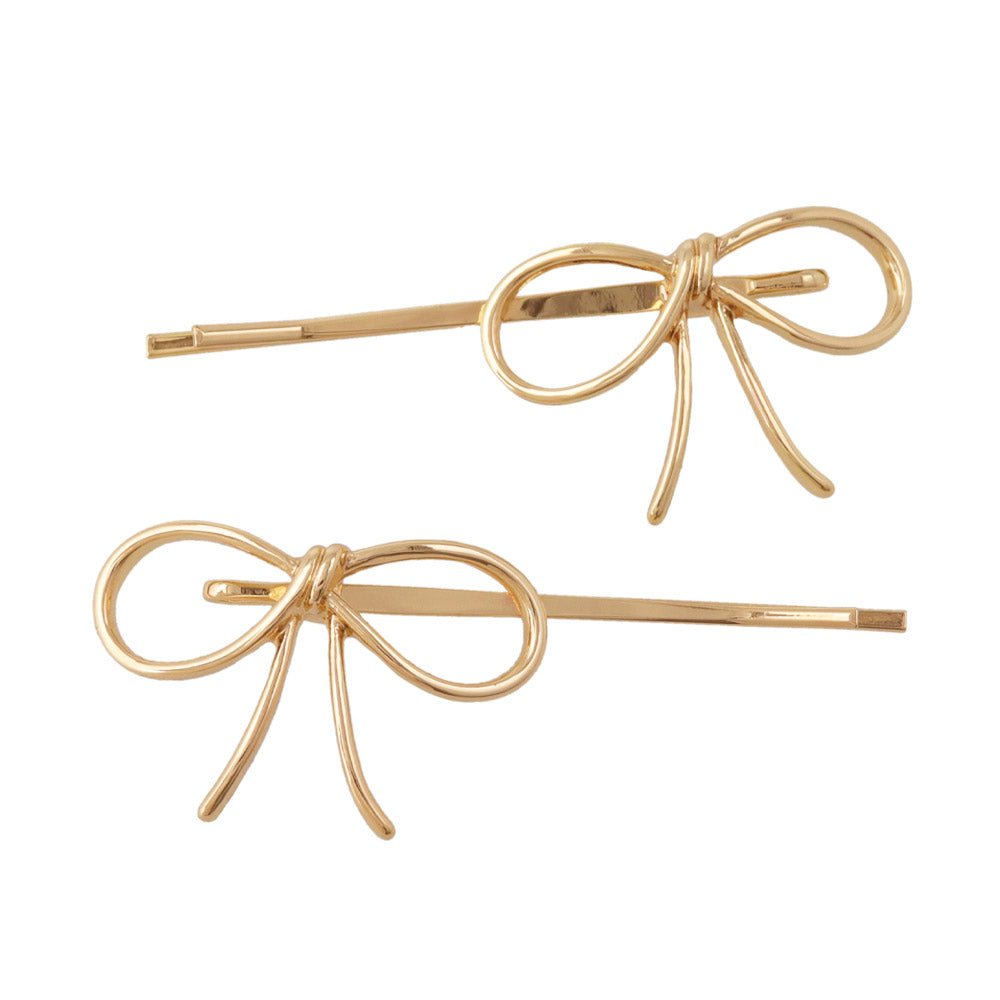 Metal Bow Hairpin Set