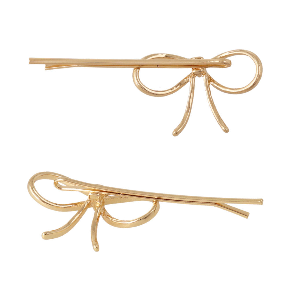 Metal Bow Hairpin Set